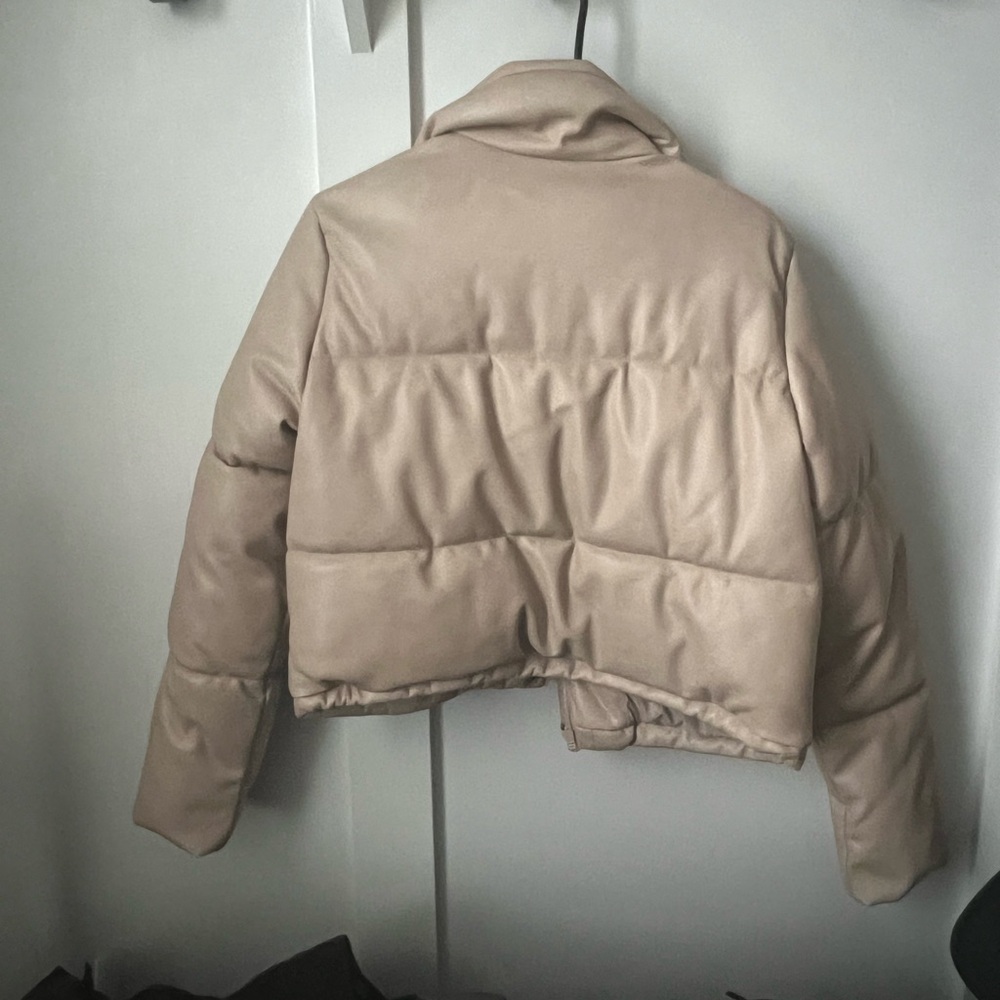 Brand new with tags. Hollister vegan leather coat, size medium.